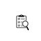 Magnifier assessment checklist icon, isolated vector
