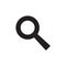 Magnifier - black icon on white background vector illustration for website, mobile application, presentation, infographic. Lens