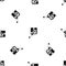 Magnifier and diskette pattern seamless black