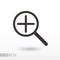 Magnifier flat Icon. Sign magnifying glass