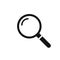 Magnifier glass icon search or zoom symbol.Loupe optical object. Isolated on white background
