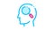 Magnifier Glass In Man Silhouette Mind Icon Animation