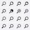 Magnifier Glass and Zoom Icons.