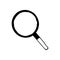 Magnifier hand drawn in doodle style. , scandinavian, monochrome. single element for design sticker, icon, card. school, study,