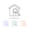 Magnifier house icon. Elements of real estate in multi colored icons. Premium quality graphic design icon. Simple icon for