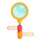 Magnifier icon cartoon vector. Magnify glass