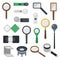 Magnifier loupe icons vector illustration.