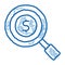Magnifier Money doodle icon hand drawn illustration