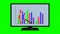 The magnifier moves around the monitor and increases the chart. Alpha channel and chromakey included