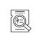 magnifier, papyrus, hieroglyphs icon. Simple line, outline vector elements of archeology for ui and ux, website or mobile