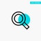 Magnifier, Search, Zoom, Find turquoise highlight circle point Vector icon