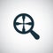 Magnifier target icon simple flat