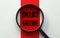 Magnifier with text Smart Guide on the white and red background