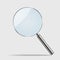 Magnifier transparent realistic vector. Magnifying