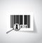 Magnify ups barcode illustration design