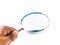 Magnifying class isolated stock image.