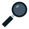 Magnifying glass artistic flat icon, vector illustration