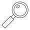 Magnifying glass artistic flat icon, vector illustration