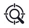 Magnifying glass with crosshair icon