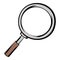 Magnifying glass icon cartoon