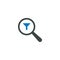 Magnifying glass icon, filter icon