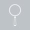 Magnifying glass icon on gray background for any occasion