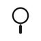 Magnifying glass icon. Magnifier search black element. Detective symbol.