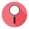 Magnifying glass icon on pink background for any occasion