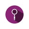 Magnifying glass icon on a purple circle background with shade