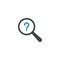 Magnifying glass icon, question icon