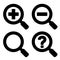 Magnifying glass icon set