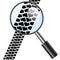 Magnifying glass icon, trail tires.