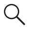 Magnifying glass icon, vector magnifier or loupe sign.