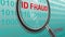 Magnifying glass on id fraud