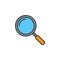 Magnifying glass line icon, filled outline vector sign, linear c