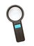 Magnifying glass loupe. Magnify, search and find