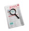 Magnifying glass and newspaper with headline JOBS on white background