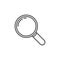 Magnifying Glass outline icon. Vector Magnify symbol