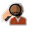 magnifying glass on prisoner criminal investigation icon image