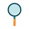 Magnifying glass search discovery flat style icon