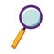 Magnifying glass search isolated image