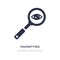 magnifying glass searcher icon on white background. Simple element illustration from General concept