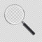 Magnifying glass vector illustration. Magnify zoom tool icon. Business instrument optical sign isolated