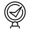 Magnifying mark icon, outline style