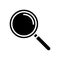 magnifying search glass glyph icon vector illustration