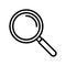 magnifying search glass line icon vector illustration