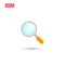 Magnifying vector icon isolated