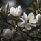 Magnolia flower in the park.Generated by AI