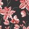 Magnolia vector seamless pattern. Repetition floral print, plant design. Perfect for wrapping paper, backgrounds, headers, banners