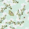 Magnolias Floral seamless pattern. Vanilla mint botanical blooming Motifs scattered random. Seamless vector texture